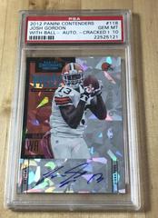 Josh Gordon [With Ball Autograph Cracked Ice] #118 Football Cards 2012 Panini Contenders Prices