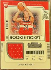 Corey Kispert #RTS-CKI Basketball Cards 2021 Panini Contenders Rookie Ticket Swatches Prices