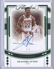 Deandre Ayton [Emerald] #2 Basketball Cards 2022 Panini Flawless Draft Gem Signature Prices