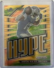Amon Ra St. Brown [Gold] #H-13 Football Cards 2022 Panini Prizm Hype Prices