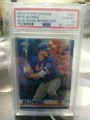 Pete Alonso [Blue Wave Refractor] #204 Baseball Cards 2019 Topps Chrome Prices