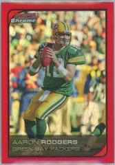 Aaron Rodgers [Red Refractor] #201 Football Cards 2006 Bowman Chrome Prices