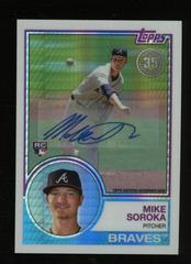 Mike Soroka [Autograph Orange Refractor] #115 Baseball Cards 2018 Topps Silver Pack 1983 Chrome Promo Prices