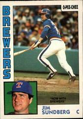 Jim Sundberg #251 Baseball Cards 1984 O Pee Chee Prices