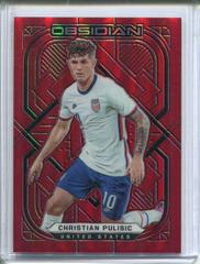 Christian Pulisic [Electric Etch Red Flood] Soccer Cards 2021 Panini Obsidian Prices
