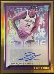 Day'Ron Sharpe [Gold] Basketball Cards 2021 Panini Recon Rookie Signatures Prices