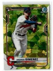 Andres Gimenez [Yellow] #12 Baseball Cards 2021 Bowman Chrome Sapphire Prices