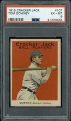 Tom Downey Baseball Cards 1915 Cracker Jack Prices