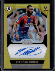 Christian Benteke [Gold Prizm] #S-CB Soccer Cards 2019 Panini Prizm Premier League Signatures Prices
