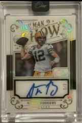 Aaron Rodgers [Man Show Autograph Gold] #162 Football Cards 2022 Panini One Prices