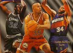 Shaquille O'Neal, Clarence Weatherspoon, Charles Barkley #7 Basketball Cards 1994 Fleer Team Leaders Prices