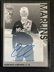 Edward Cabrera [Negative Inverse] Baseball Cards 2022 Topps Archives Snapshots Autographs Prices