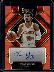 Trae Young [Orange Pulsar] Basketball Cards 2021 Panini Select Signatures Prices