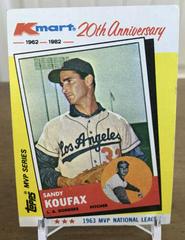 Sandy Koufax Baseball Cards 1982 Kmart Prices