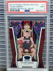 Tyler Herro [Blue] #11 Basketball Cards 2019 Panini Crown Royale Rookie Royalty Prices