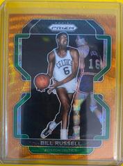 Bill Russell [Orange Wave] Basketball Cards 2021 Panini Prizm Prices