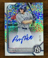 Anthony Hall [Sparkle] Baseball Cards 2022 Bowman Draft Chrome Autographs Prices
