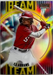 CJ Abrams [Orange] #BT-9 Baseball Cards 2022 Stadium Club Chrome Beam Team Prices