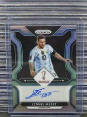 Lionel Messi [Silver] #S-LM Soccer Cards 2022 Panini Prizm World Cup Signatures Prices
