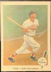 1954 Ted's Comeback Baseball Cards 1959 Fleer Ted Williams Prices