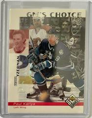Paul Kariya [GM's Choice] #224 Hockey Cards 1998 Upper Deck Prices