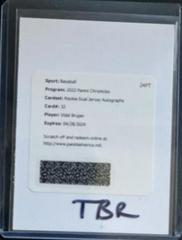 Vidal Brujan [Gold] Baseball Cards 2022 Panini Chronicles Rookie Dual Jersey Autographs Prices