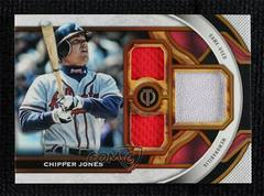 Chipper Jones [Orange] Baseball Cards 2023 Topps Tribute Triple Relics Prices
