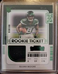 Elijah Moore [Green] #RTS-EMO Football Cards 2021 Panini Contenders Rookie Ticket Swatches Prices