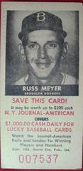 Russ Meyer Baseball Cards 1954 NY Journal American Prices
