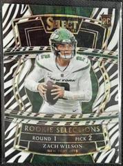 Zach Wilson [Zebra] Football Cards 2021 Panini Select Rookie Selections Prices