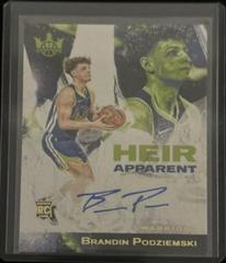 Brandin Podziemski #41 Basketball Cards 2023 Panini Court Kings Heir Apparent Prices