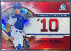 Diego Cartaya [Red] Baseball Cards 2023 Bowman Scouts Top 100 Prices