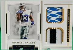Michael Gallup [Gold] Football Cards 2018 National Treasures Rookie Dual Materials Prices