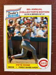 Pete Rose [Hand Cut] Baseball Cards 1986 Drake's Prices
