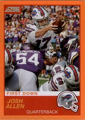 Josh Allen [First Down] Football Cards 2019 Panini Score Prices