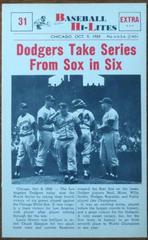 Dodgers Take #31 Baseball Cards 1960 NU Card Baseball Hi Lites Prices