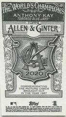 Anthony Kay [Mini No Number] Baseball Cards 2020 Topps Allen & Ginter Prices