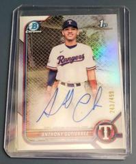 Anthony Gutierrez [Refractor] #CPA-AG Baseball Cards 2022 Bowman Chrome Prospect Autographs Prices