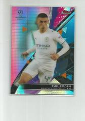 Phil Foden [Pink Prism] Soccer Cards 2021 Topps Finest UEFA Champions League Prices