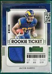 Jacob Harris [Green] #RTS-JHA Football Cards 2021 Panini Contenders Rookie Ticket Swatches Prices
