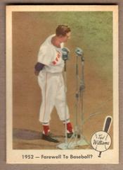 1952 Farewell to [Baseball?] #45 Baseball Cards 1959 Fleer Ted Williams Prices