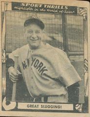 Great Slugging [Lou Gehrig] Baseball Cards 1948 Swell Sports Thrills Prices