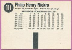 Phil Niekro #111 Baseball Cards 1977 Hostess Twinkies Hand Cut Prices