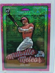 Mike Trout [Pink Firework] #N3 Baseball Cards 2019 Panini Donruss Nicknames Prices
