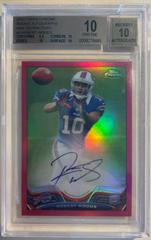 Robert Woods [Catching Autograph Pink Refractor] #3 Football Cards 2013 Topps Chrome Prices