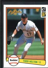 Todd Helton #72 Baseball Cards 2002 Donruss Originals Prices