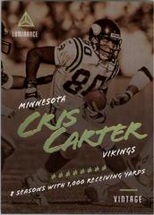 Cris Carter #20 Football Cards 2018 Panini Luminance Vintage Performers Prices