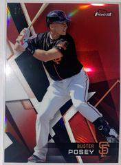 Buster Posey [Red Refractor] #46 Baseball Cards 2018 Topps Finest Prices