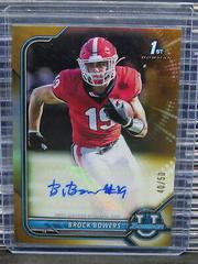 Brock Bowers [Gold Refractor] Football Cards 2021 Bowman University Chrome Autographs Prices