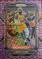LeBron James [Purple Shimmer] Basketball Cards 2022 Panini Prizm Monopoly Prices